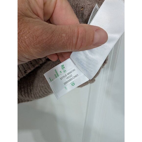 J. Crew Crystal-embellished sweater shell‎ in Supersoft yarn women's small tan - Picture 7 of 8